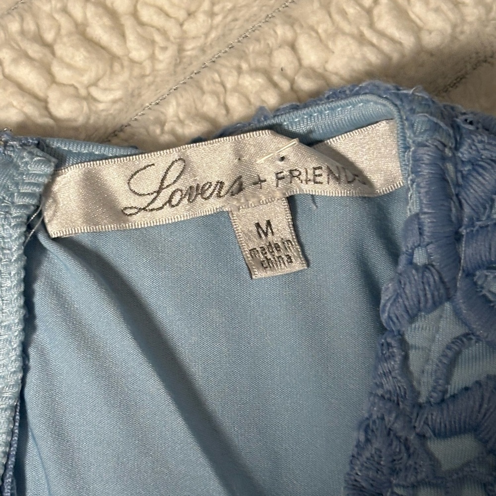 Lovers + Friends Light Blue Lace Mini Dress - Picture 2 of 13